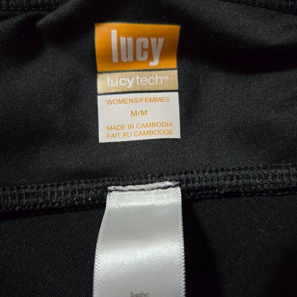 Lucy Purple Black Cropped Leggings Medium - Picture 5 of 5